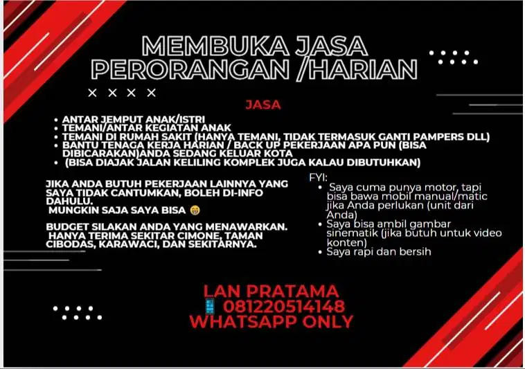 kerja apa aja bisa jasa antar jemput