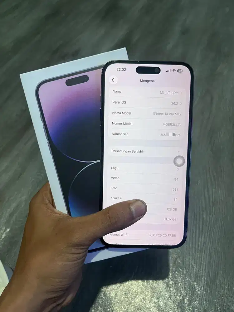 iPhone 14 ProMax 128gb Purple inter LLA
