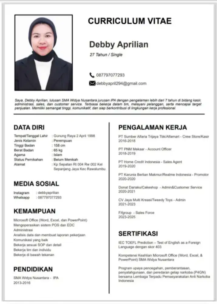 Open to Work - Siap Kerja