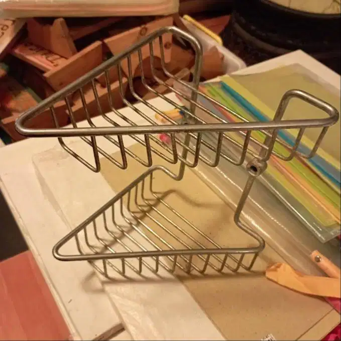 Rak Sudut 2 Tingkat Stainless Steel Untuk Kamar Mandi