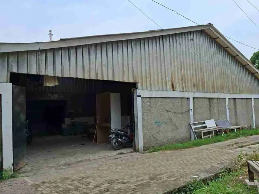 DIJUAL TANAH + GUDANG STRATEGIS DI LIMO, DEPOK – LUAS 500M², SURAT SHM, AKSES TRUK