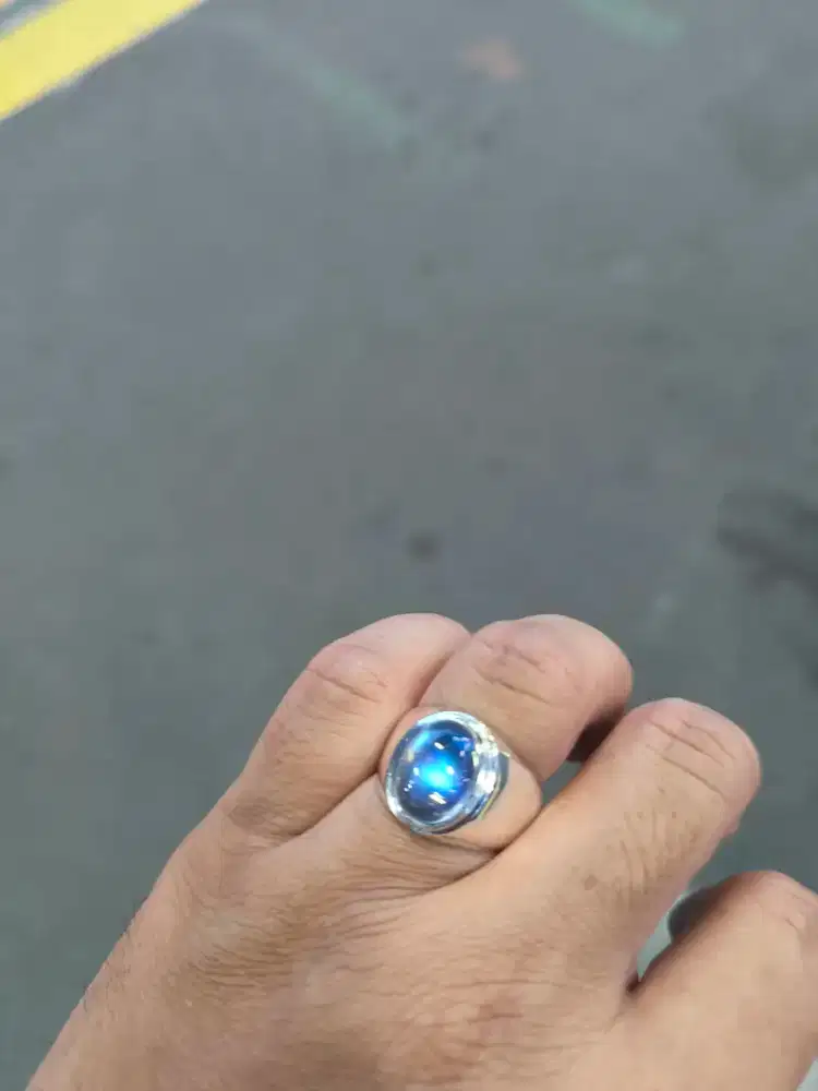 Moonstone Feldspare Biduri Bulan Biru Laut