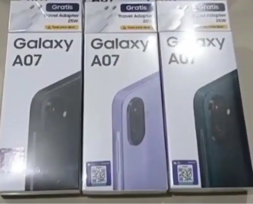 Samsung galaxy A07 8/256 black masih segel dan baru
