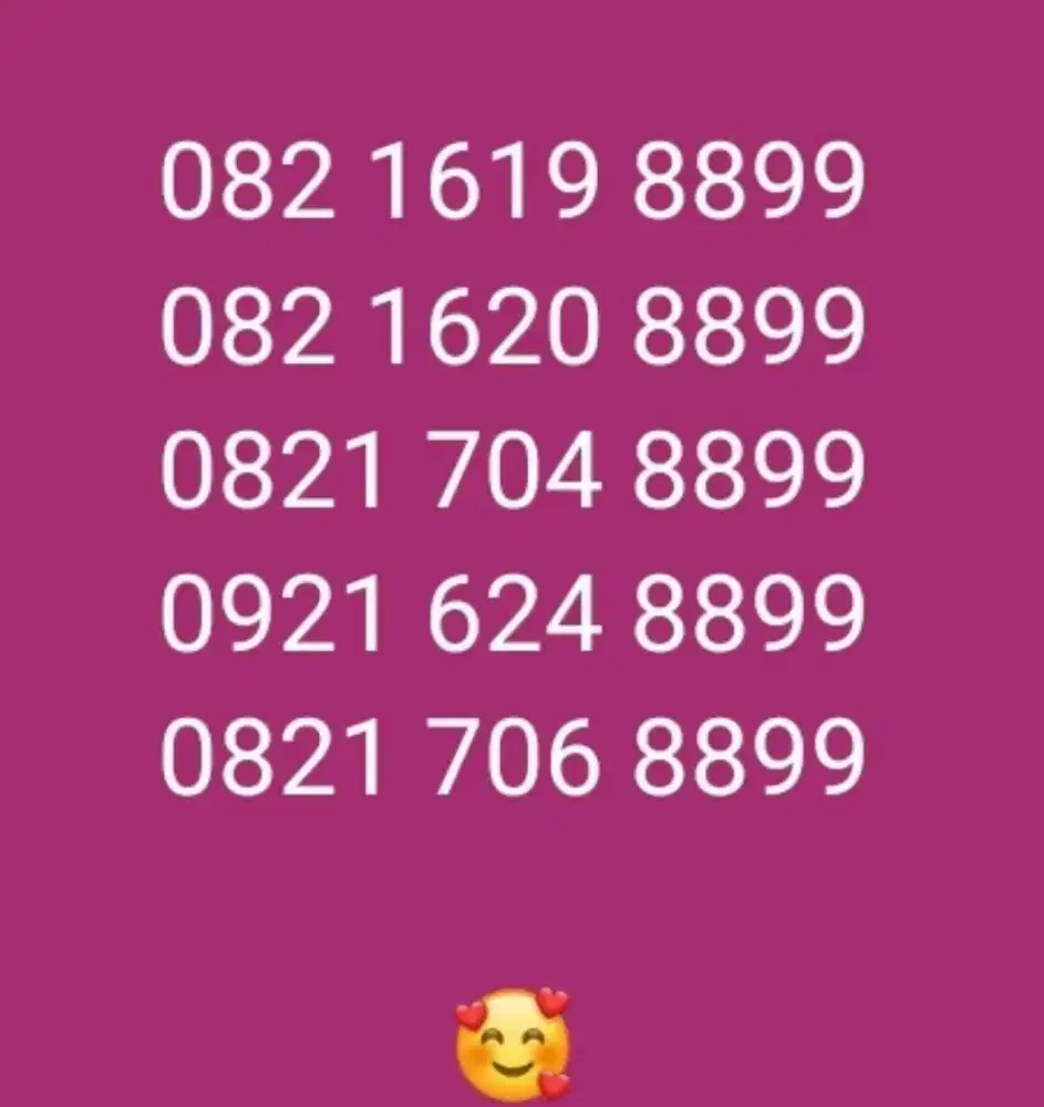 Nomor cantik kartu telkomsel 11 digit