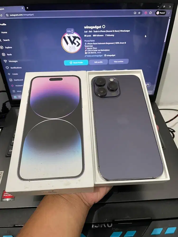 iPhone 14 Promax 128gb ibox - Fullset Ori