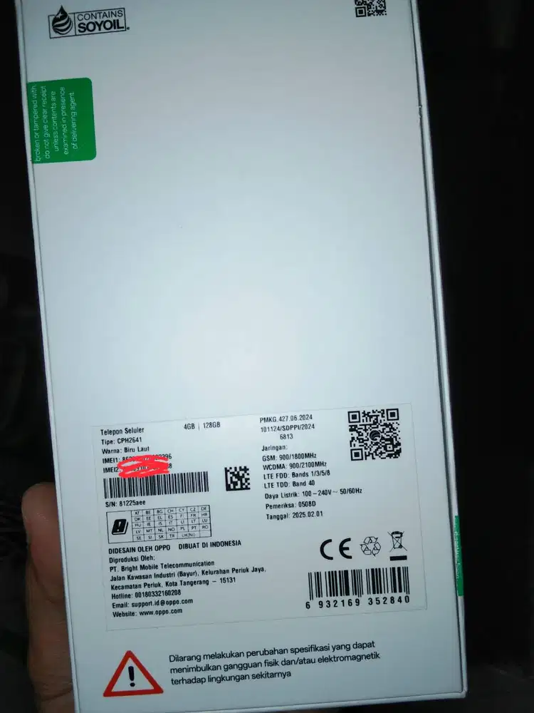 Oppo a3x ram4+/128 mulus seperti baru