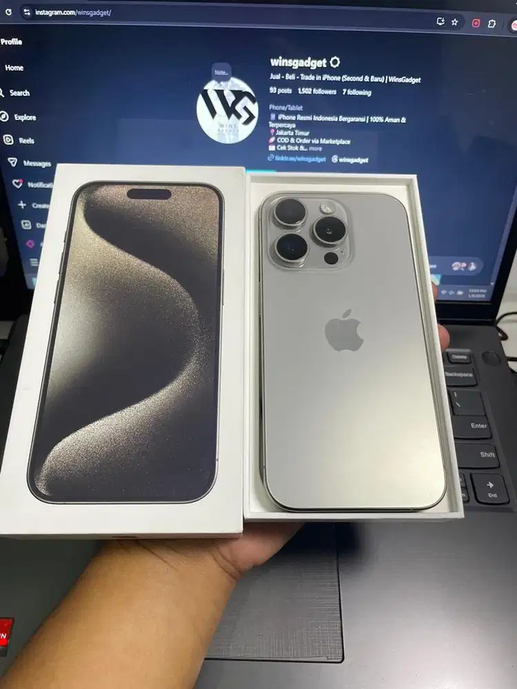 iPhone 15 Pro 128gb ibox - Fullset Ori - Mulus Like new