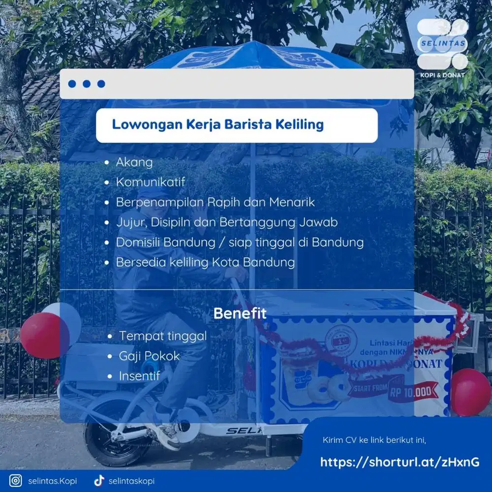 Lowongan Kerja Barista keliling Selintas Kopi