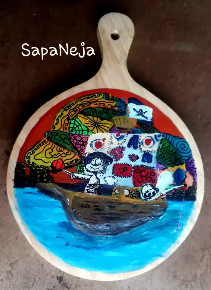 Lukisan Cat Acrilyc diatas Kayu