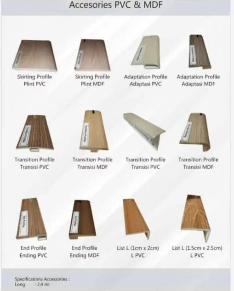 aksesoris lantai list plint skirting, nosing, dll