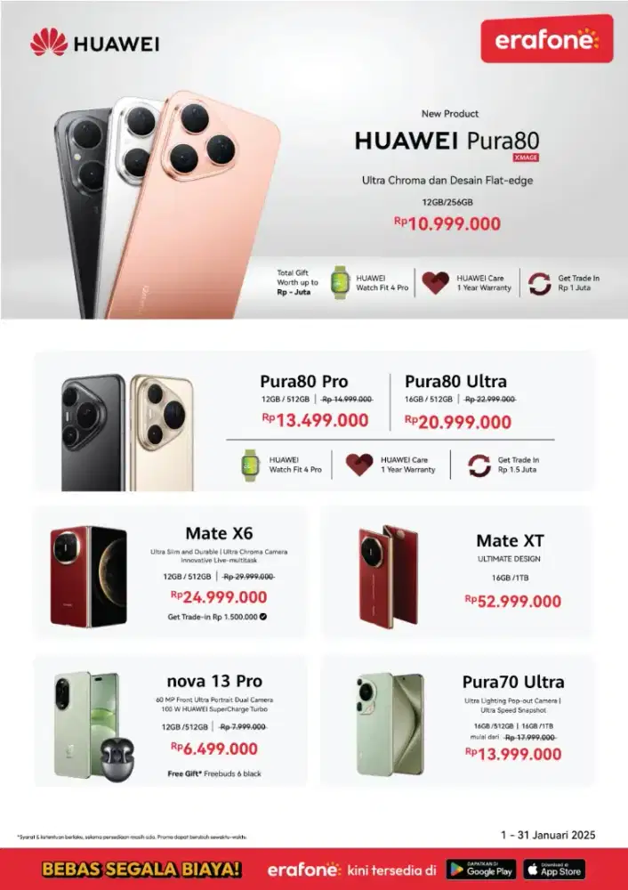 HEMAT SAMPAI 2JT HUAWEI PURA 80 ULTRA