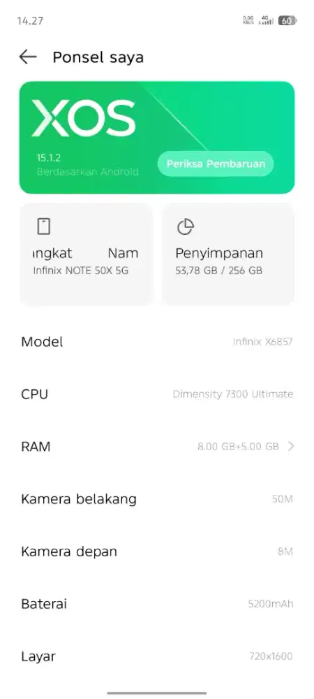 INFINIX NOTE 50X 8/256 GB