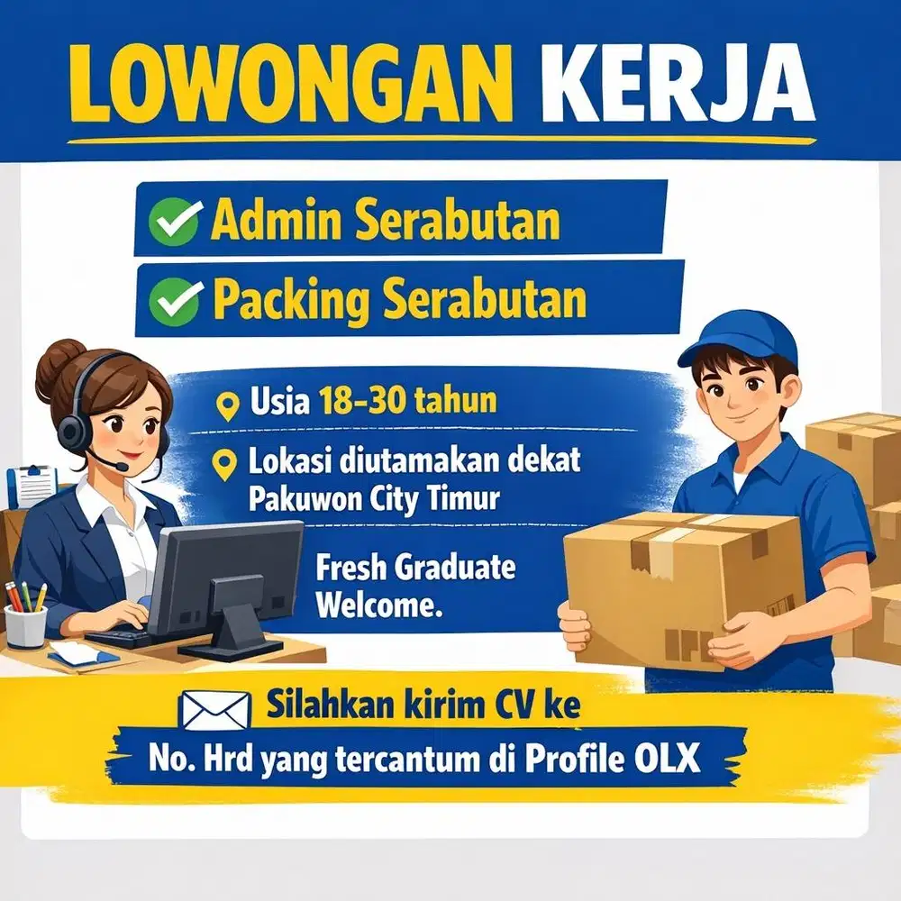 Lowongan Kerja Admin dan Packing