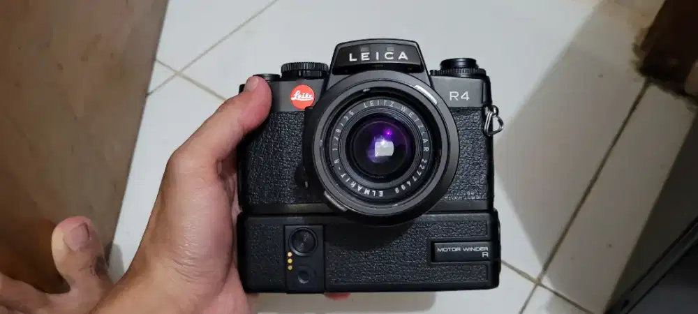 Kamera Analog/Film Leica R4 + Elmarit-R 35 mm 2,8 + Motorwinder