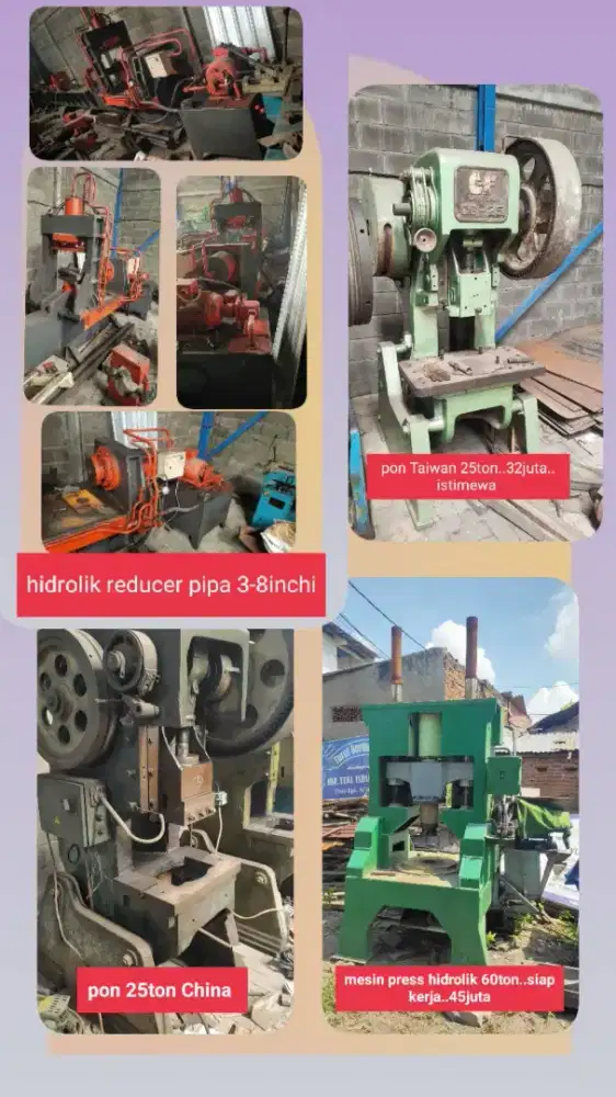 potong plat dan mesin2 lainnya