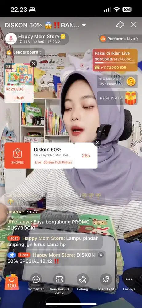 HOST LIVE KONTRAK 1 BULAN