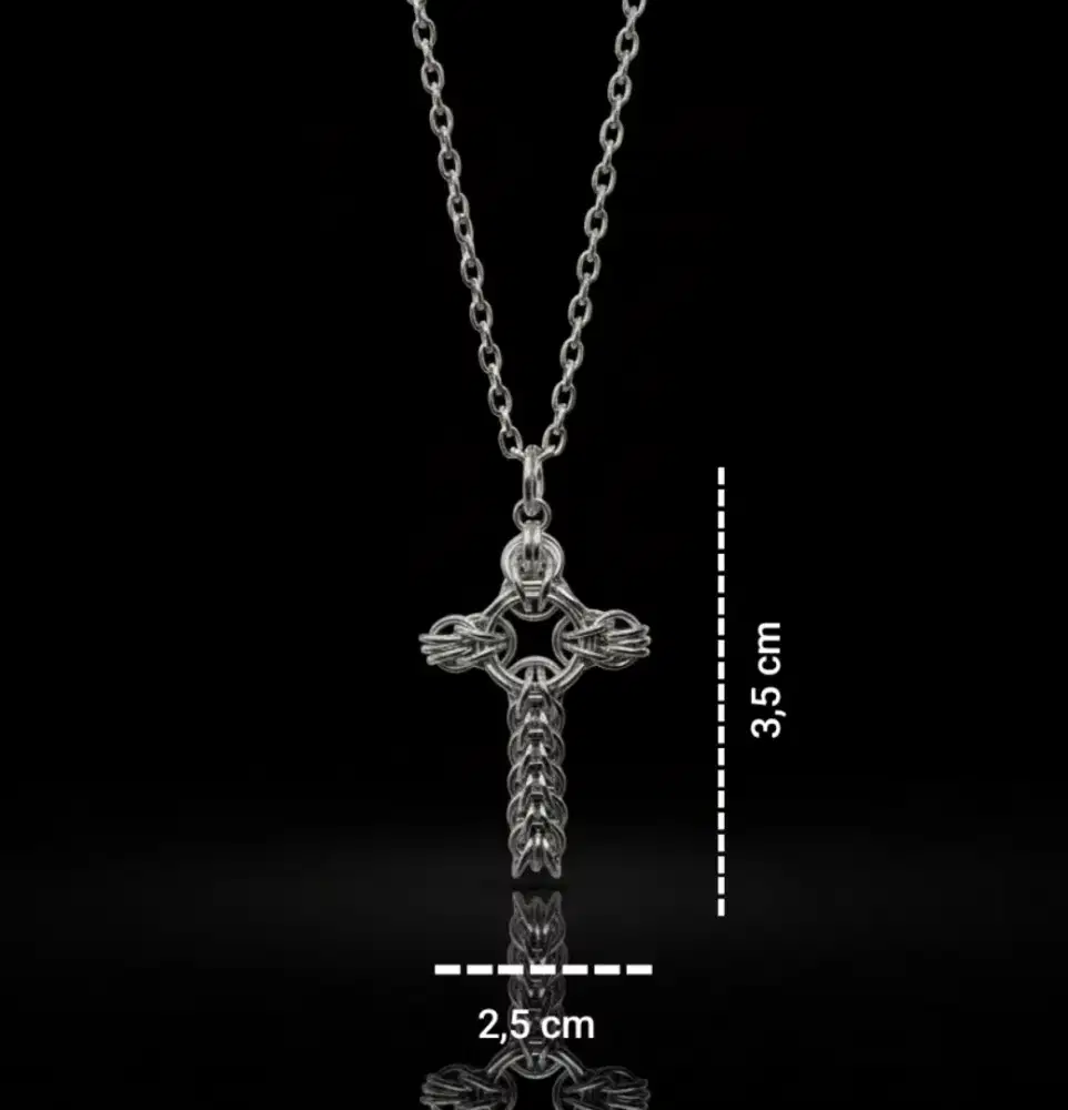 Kalung salib bahan stainless steel
