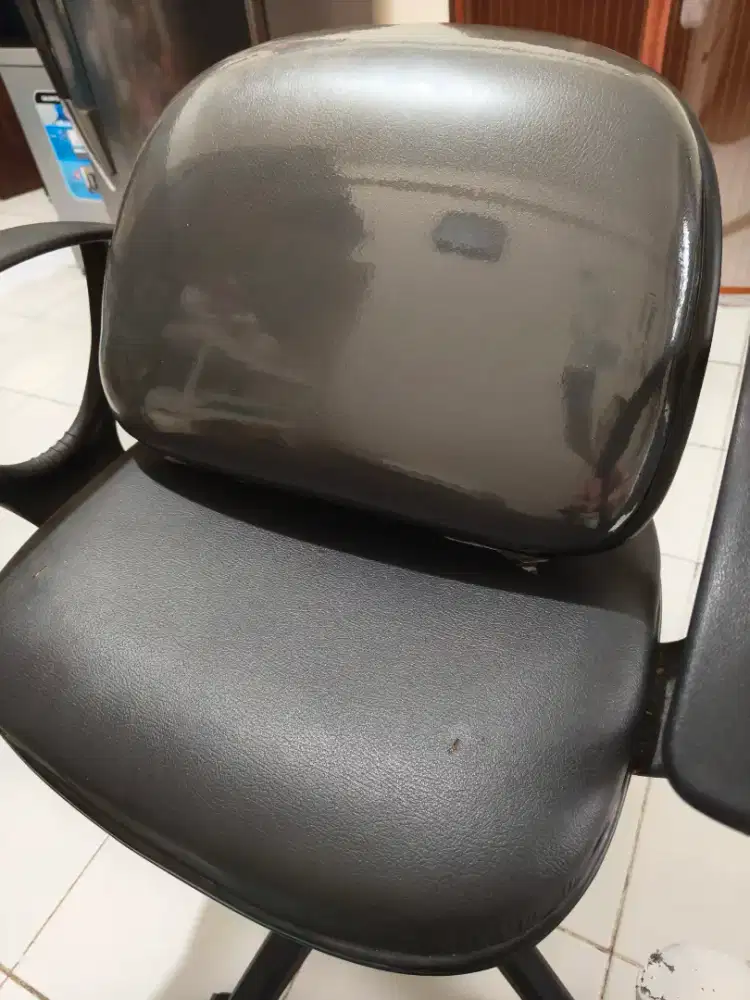 Kursi kantor hidrolik kulit tempat duduk