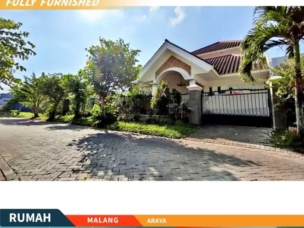Rumah Terawat Full Furnish Di Cluster Golf Araya Malang(OLX483)