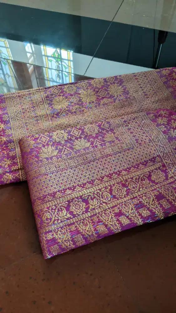 Songket palembang sutra kain emas