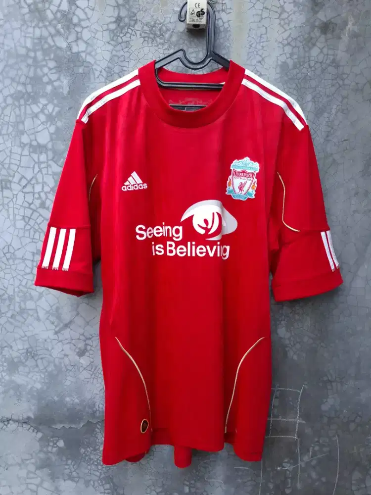 Jersey kaos baju bola original liverpool 2010 2012 home size L suarez