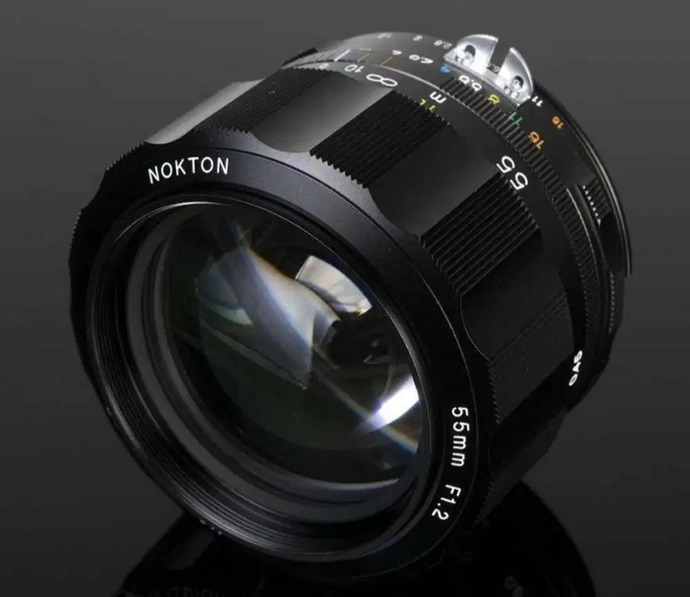Lensa voigtlander 55mm f1.2 nokton sliis for nikon & Adapter ftzii