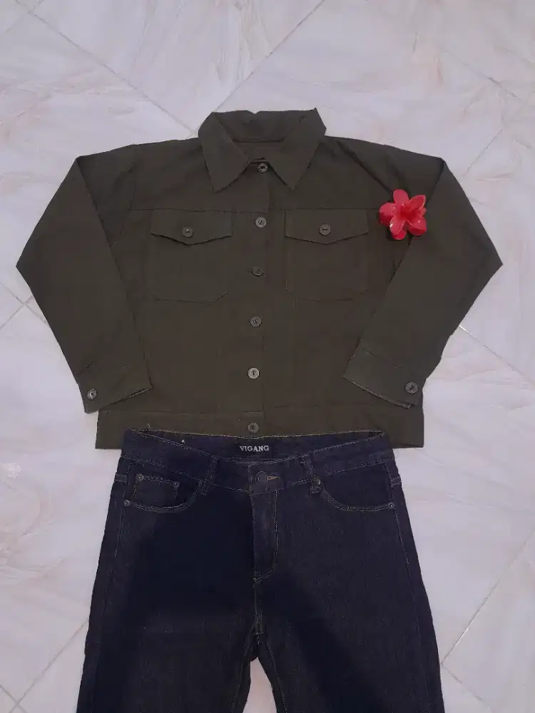 Preloved One set Jaket & Jeans