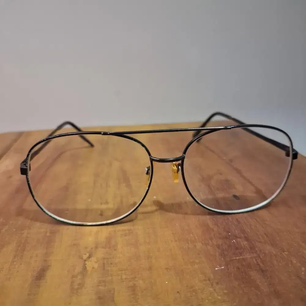 Kacamata Aviator Black Frame Kuat Minus Plus Silinder