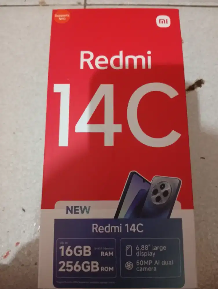Di jual HP baru buka segel redmi 14C ram 8+8/256