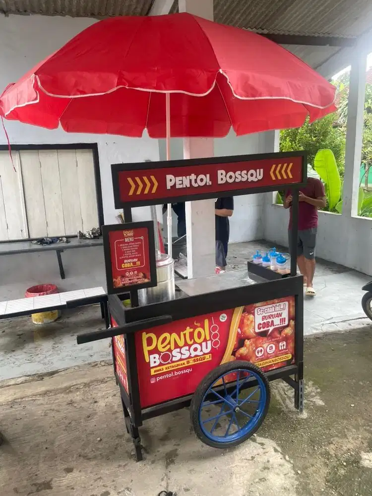 Gerobak pentol/cilok siap pakai
