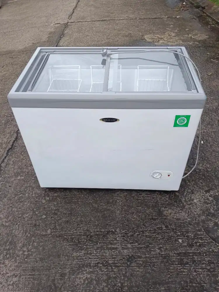 Frezer sleding kaca 200 liter normal