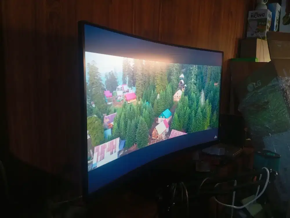 Monitor LG Curved 32inch Masih Baru Lengkap Garansi Panjang