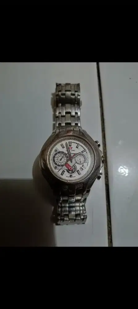 Dijual Jam Tangan Swiss Army Original full stainless steel dim 4,5cm.