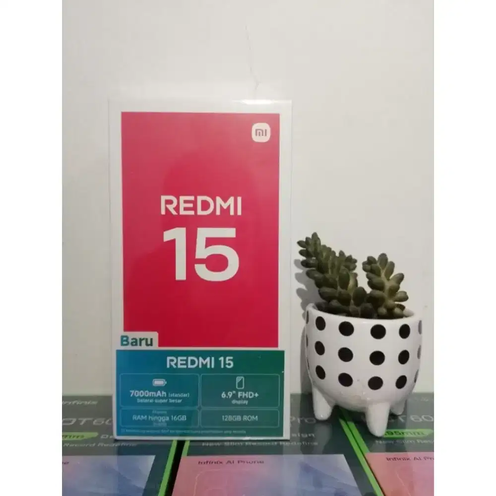 Redmi 15 8/128 baru,segel,garansi resmi