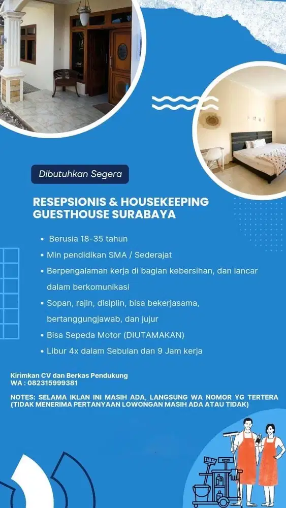 LOWONGAN KERJA – SURABAYA HOMEY