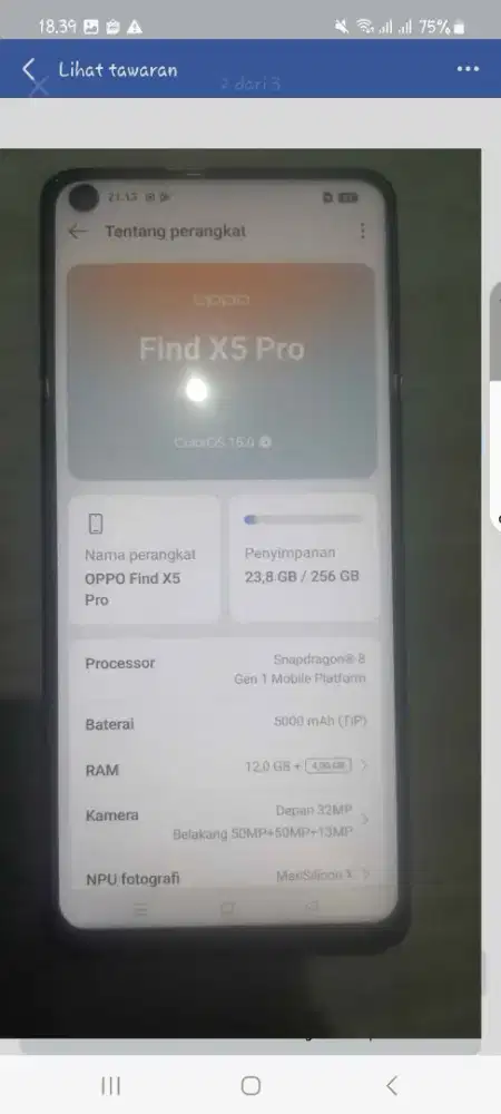 Oppo find x5 pro 12/256