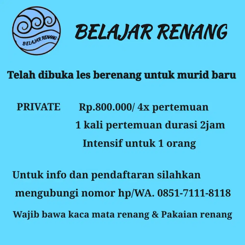 Belajar Renang di 2026