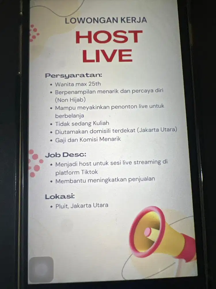 Lowongan Live Streaming