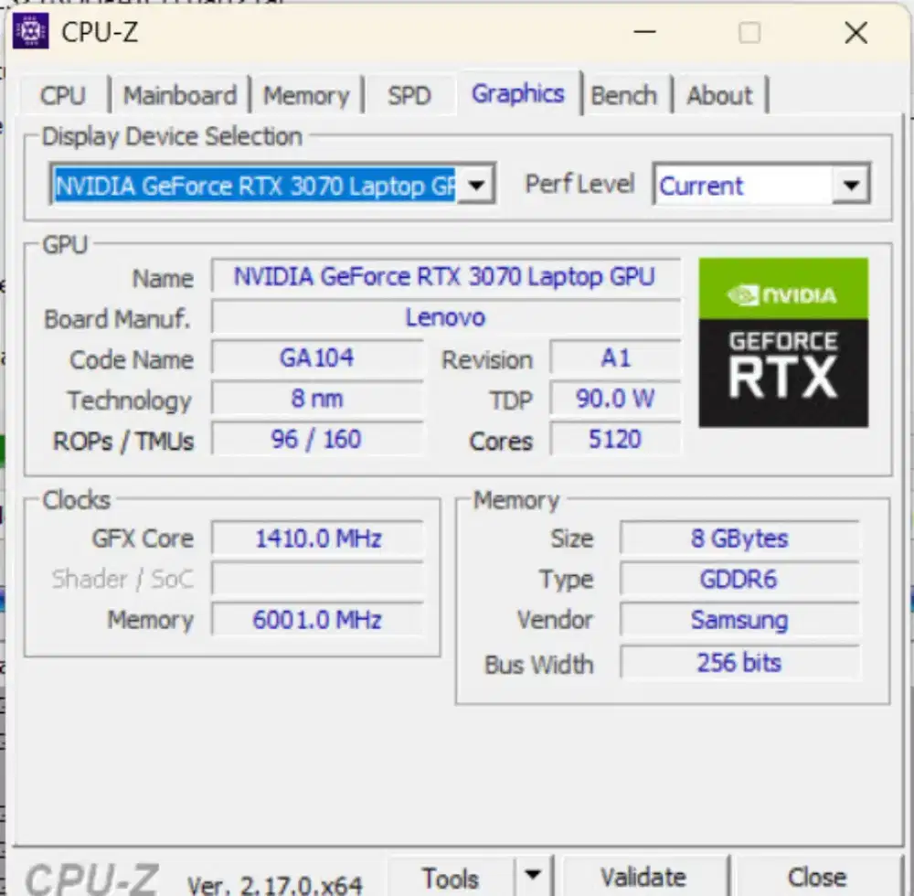 Lenovo ThinkPad T15g Gen 2 RTX 3070 8GB RAM 32GB