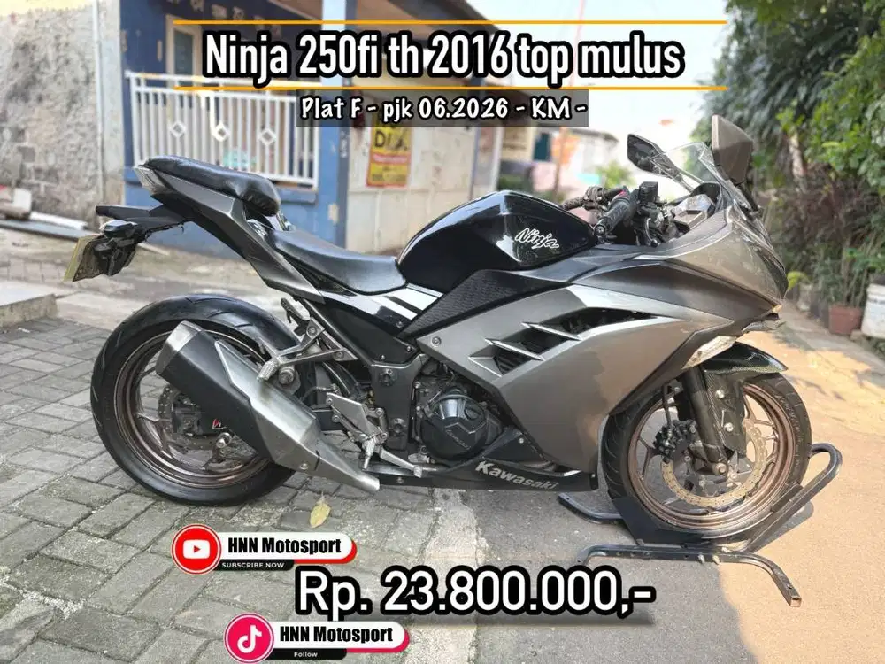 Ninja 250fi th 2016 Top Mulus