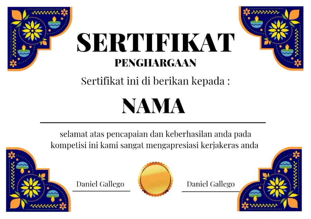 Sertifikat Penghargaan Landscap