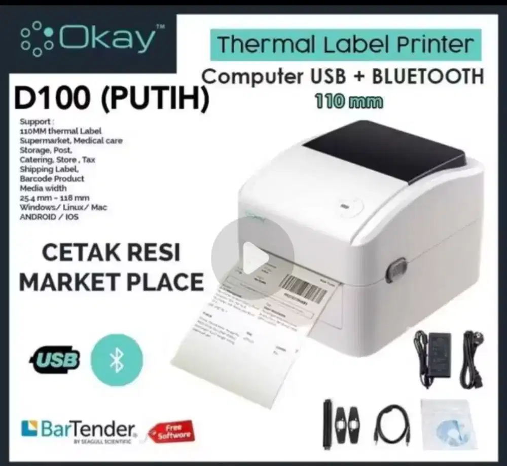 Printer thermal merek Okay