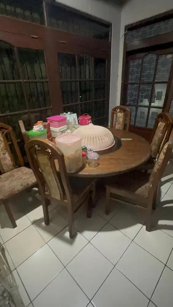 Meja makan kayu jati second