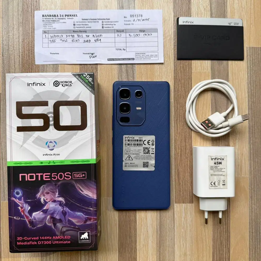Infinix note 50S 5G 8/256 fullset like new