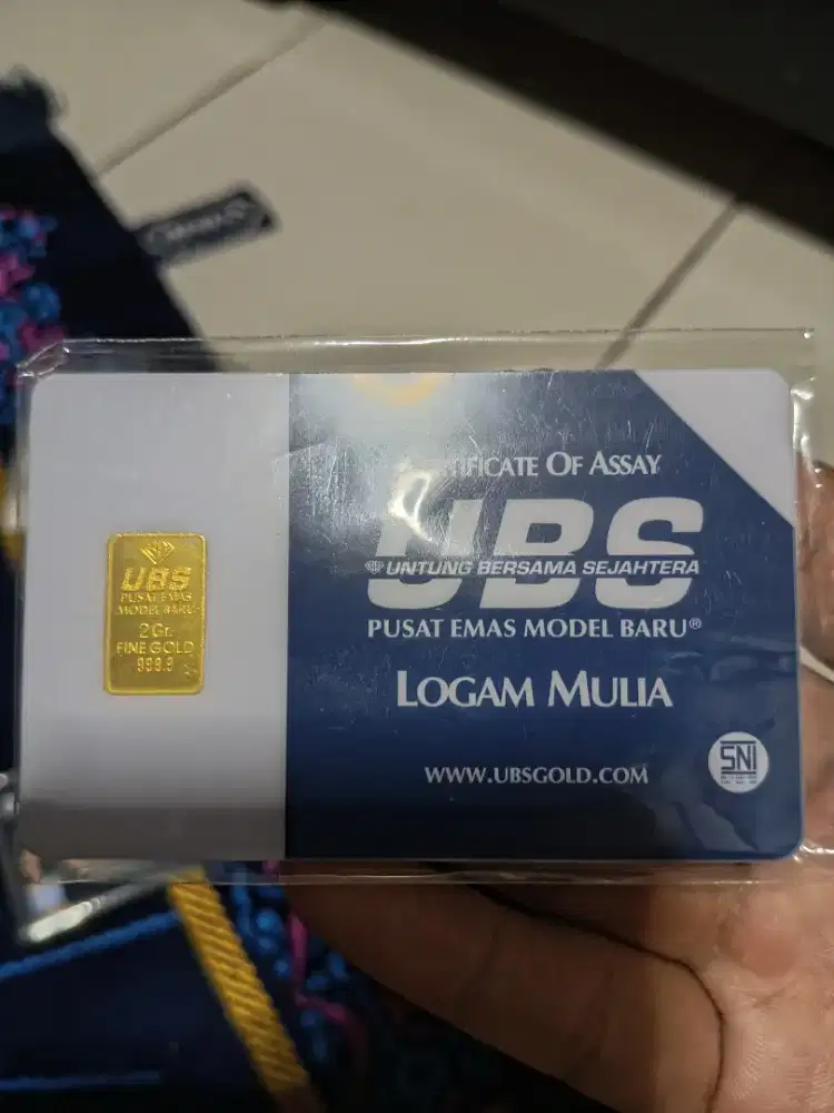 Logam mulia UBS 2gr Asli Bersertifikat