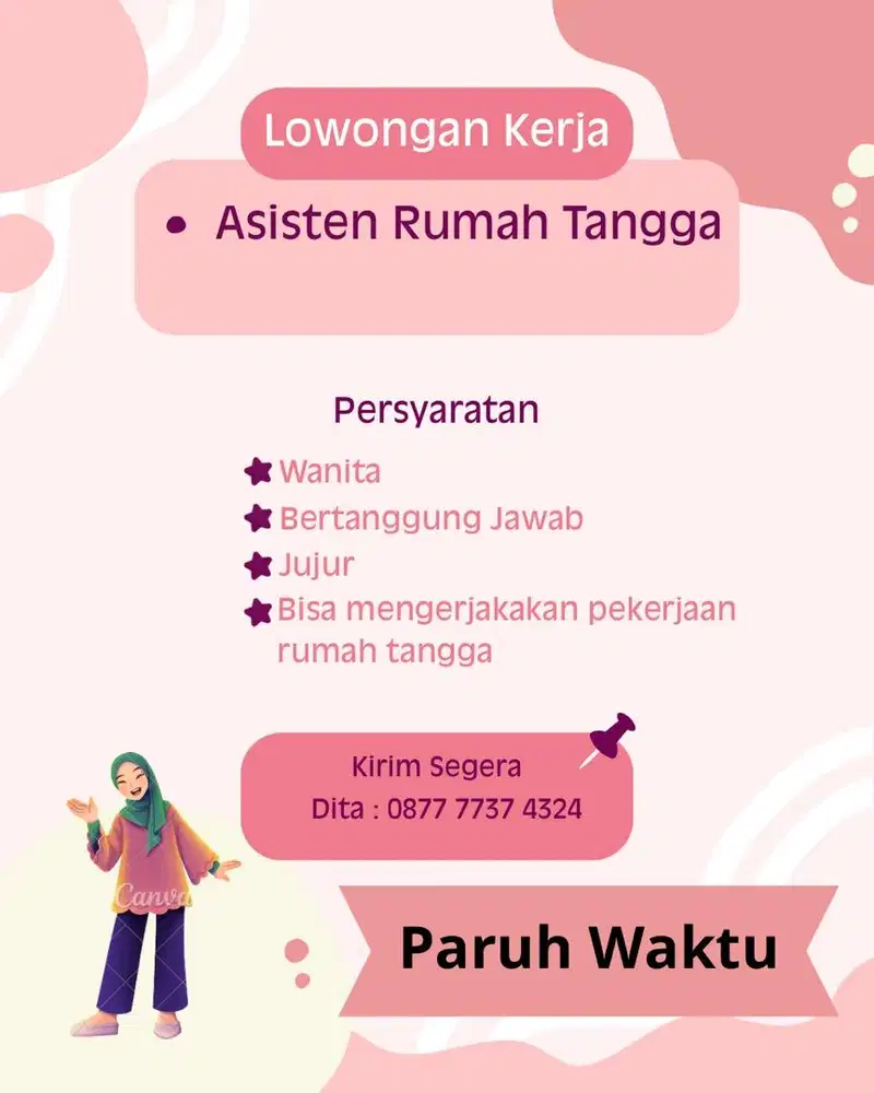 Buka Lowongan Asisten Rumah Tangga Harian