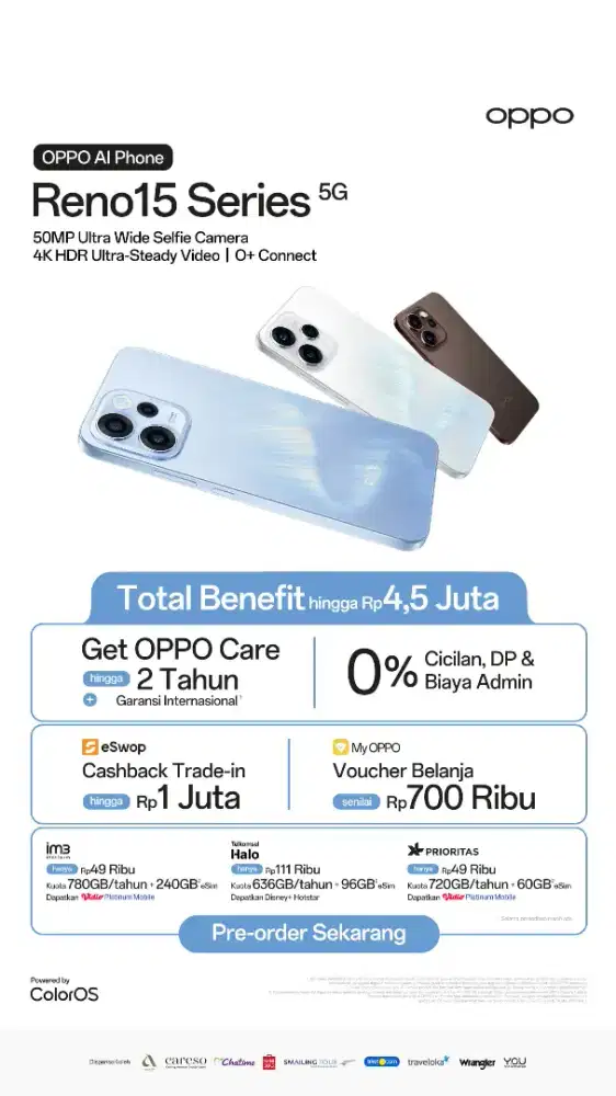 Oppo Reno 15 Series Kredit tanpa DP