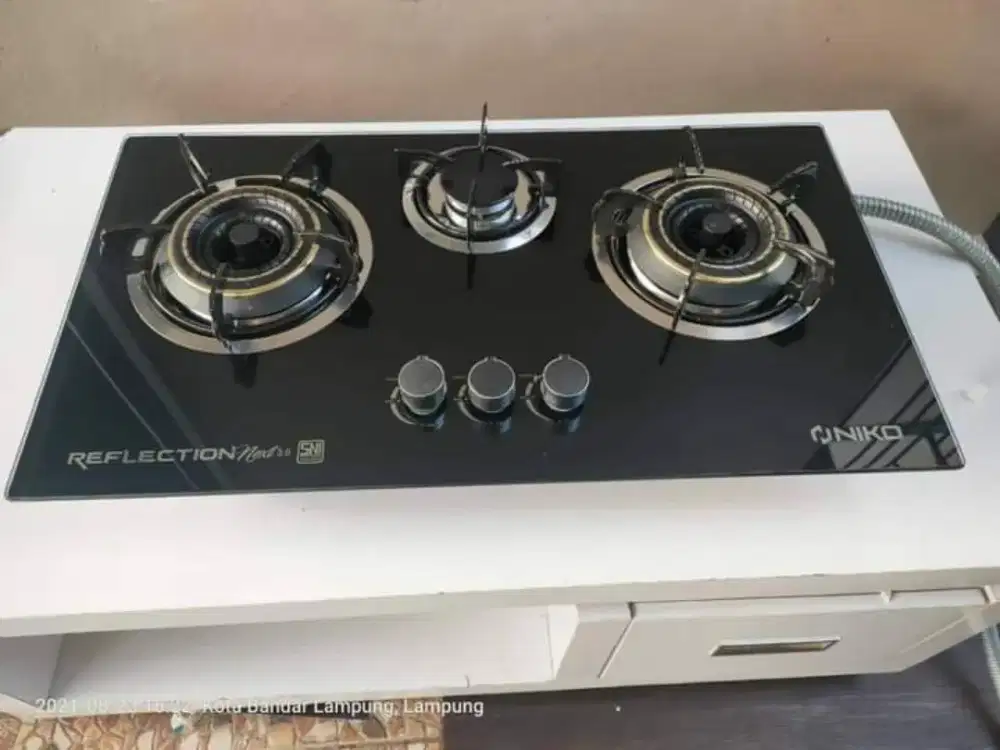 Kompor gas tanam kaca Niko new garansi