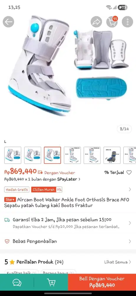 Alat Rehabilitasi Pergelangan Kaki, Penyangga Cedera Ankle, Airbag Sup