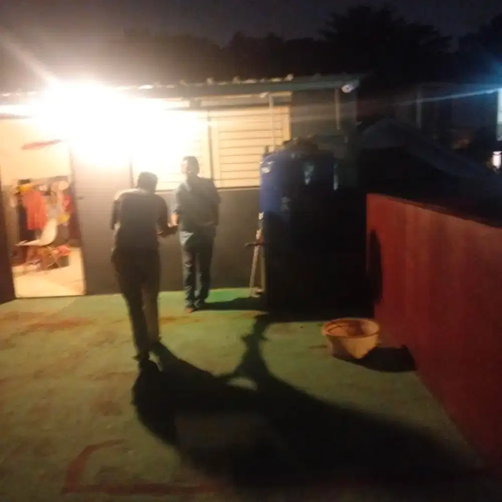 Kanopi alderon singel pelapon rangka 12m PVC terpsang